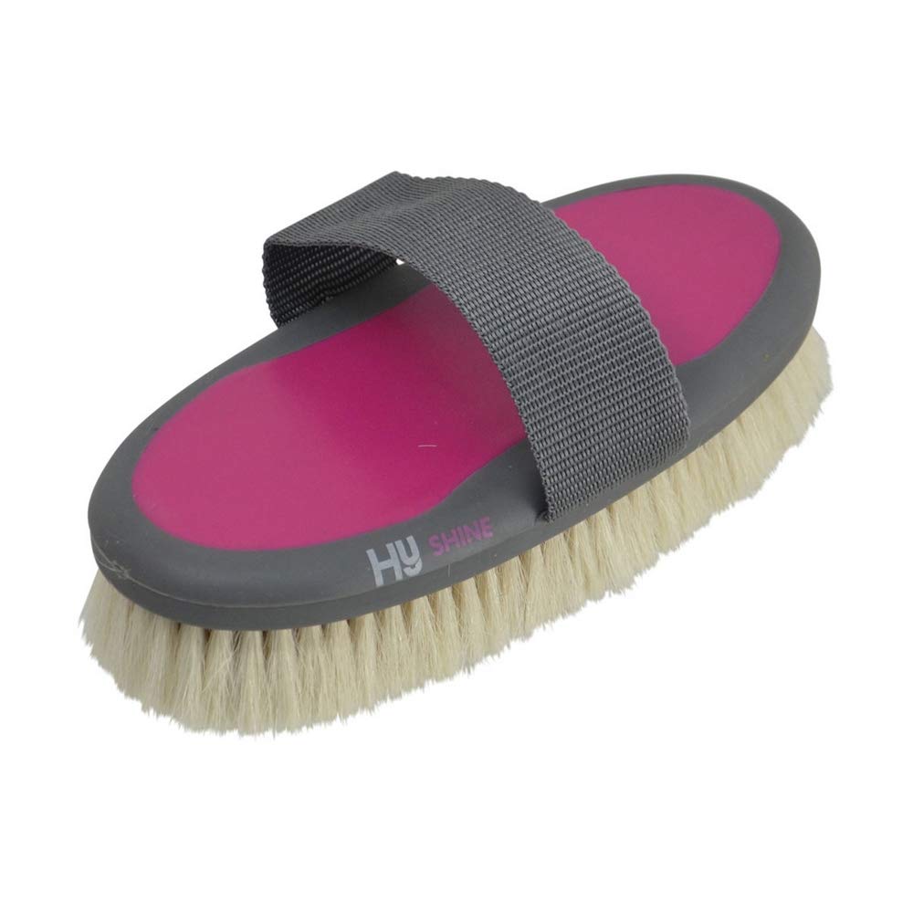 HySHINE Active Groom Goat Hair Body Brush (One Size) (Bubblegum Pink)