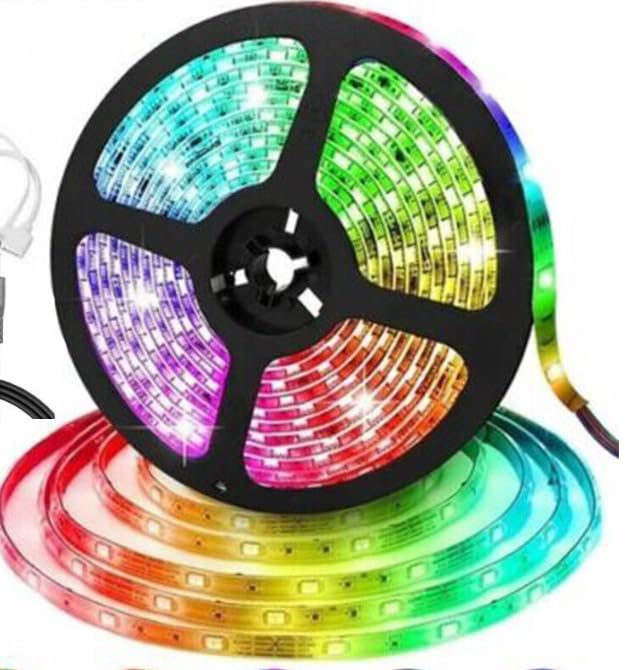 TMO LED Strip Lights 5M 10M 15M, RGB Bluetooth Colour Changing LED Light Strips with Remote, Music Sync, LED Lights for Bedroom, Kitchen, TV, Party (10M) [Energy Class A]