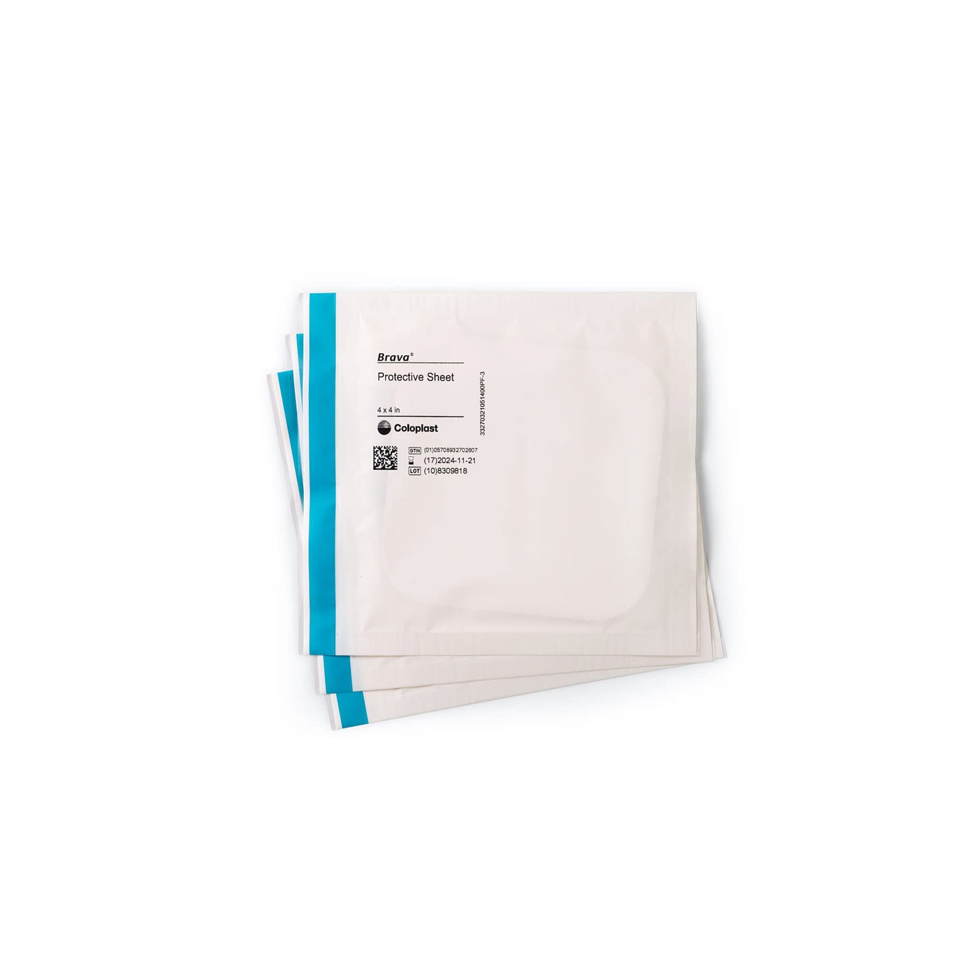 Coloplast6232105 Brava Skin Barrier Protective Sheets 4" X 4",Coloplast Inc - Box 10