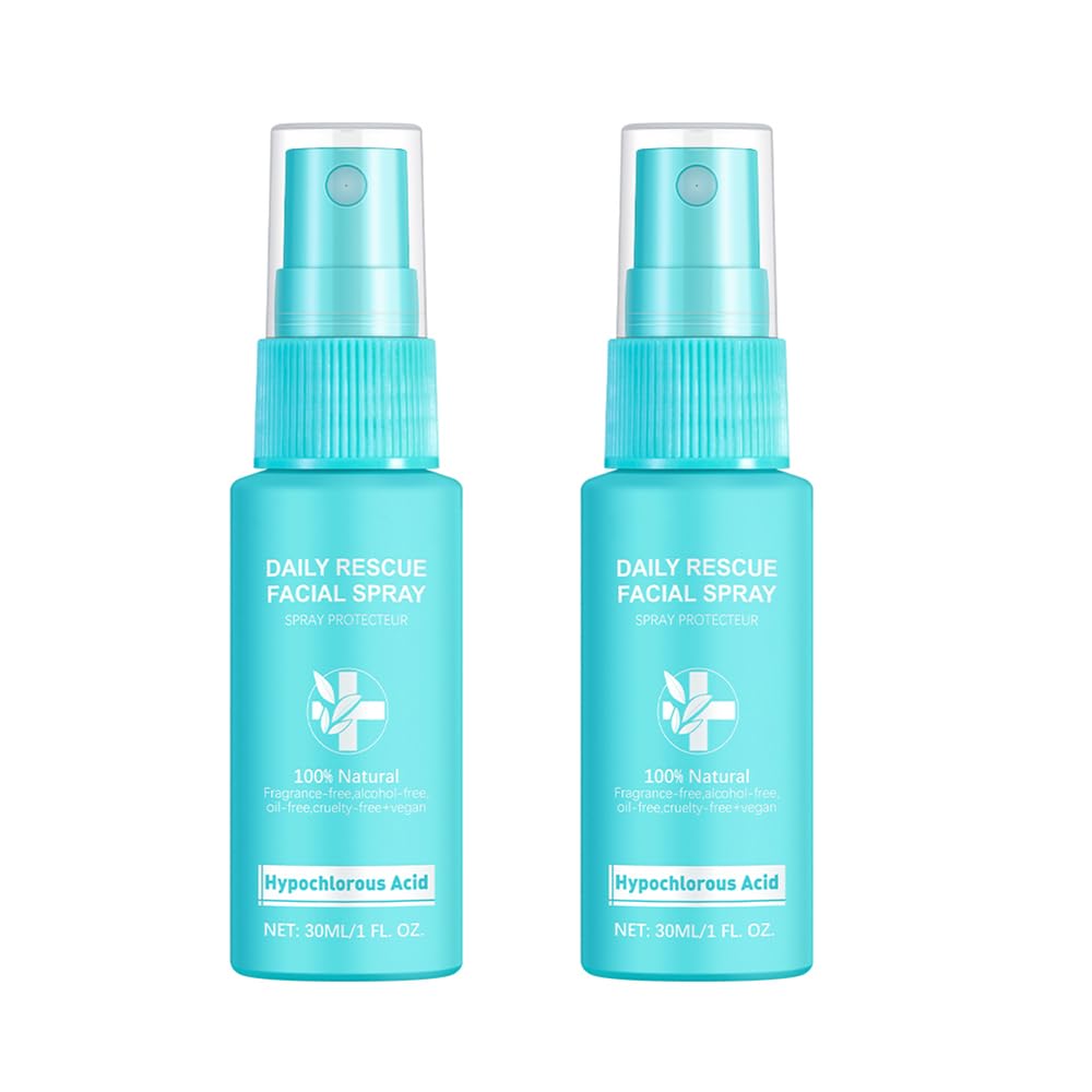 Daily Rescue Facial Spray, Hypochlorous Acid Spray, Reduce Redness and Breakouts, 100% Natural Fragrance Free, Alcohol Free, Oil Free, Cruelty Free Vegan (2)