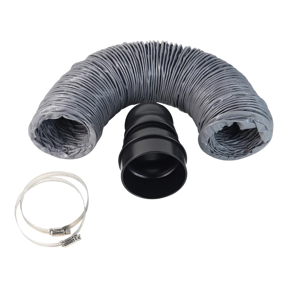 FumeClear fume extractor retractable heat resistant hose, 78 inches long. (75mm Diameter)