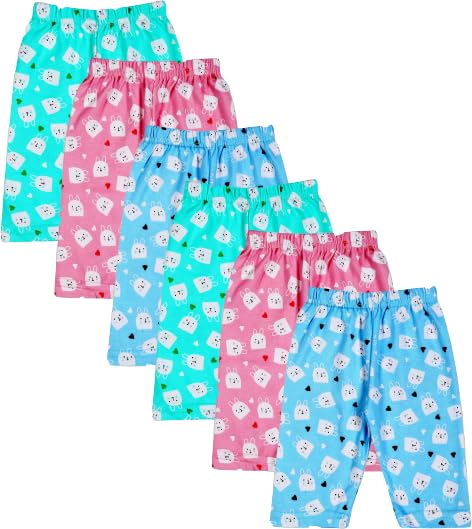 Dowin Unisex- Baby Cotton Solid Pajama Bottom (Pack of 6)…