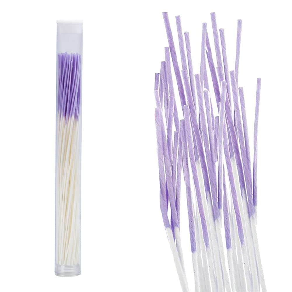 Elandy160PCS Purple Ear Hole Floss Earrings Hole Cleaner Disposable Piercing Aftercare Cleaner Earr Pierce Cleaning Line Ear Piercing Care Cleaning Kit with Storage Case