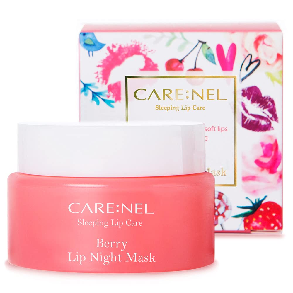 CARENEL Berry Lip Sleeping Mask 23g - Lip gloss and Moisturizers Long lasting Night Treatments Lip care balm Chapped cracked lips dry lips for girls, women and Men (Berry)