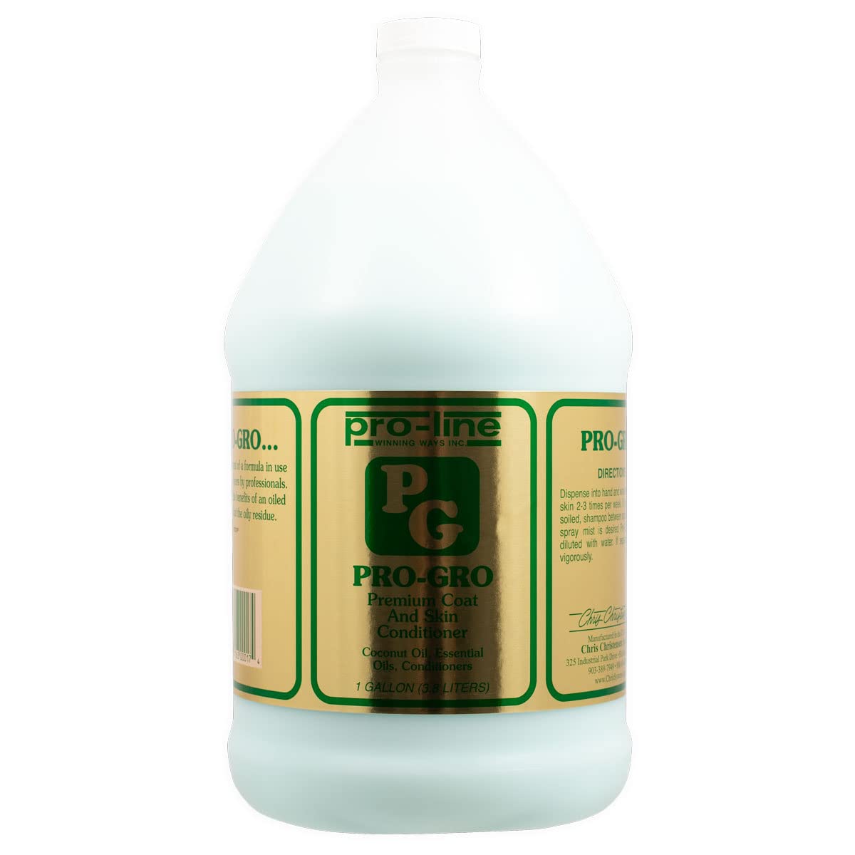 Chris ChristensenProLine Pro-GRO Premium Conditioner, Groom Like a Professional, Deeply Moisturizes, Gallon