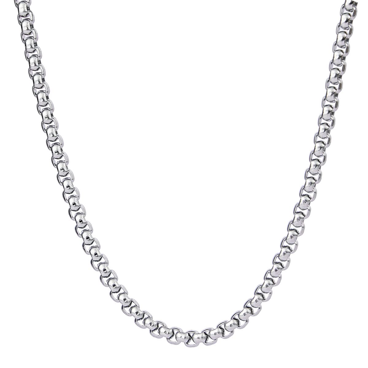 WolenttyStainless Steel Box Chain Necklace Replacement for Pendant - 24" - 3MM