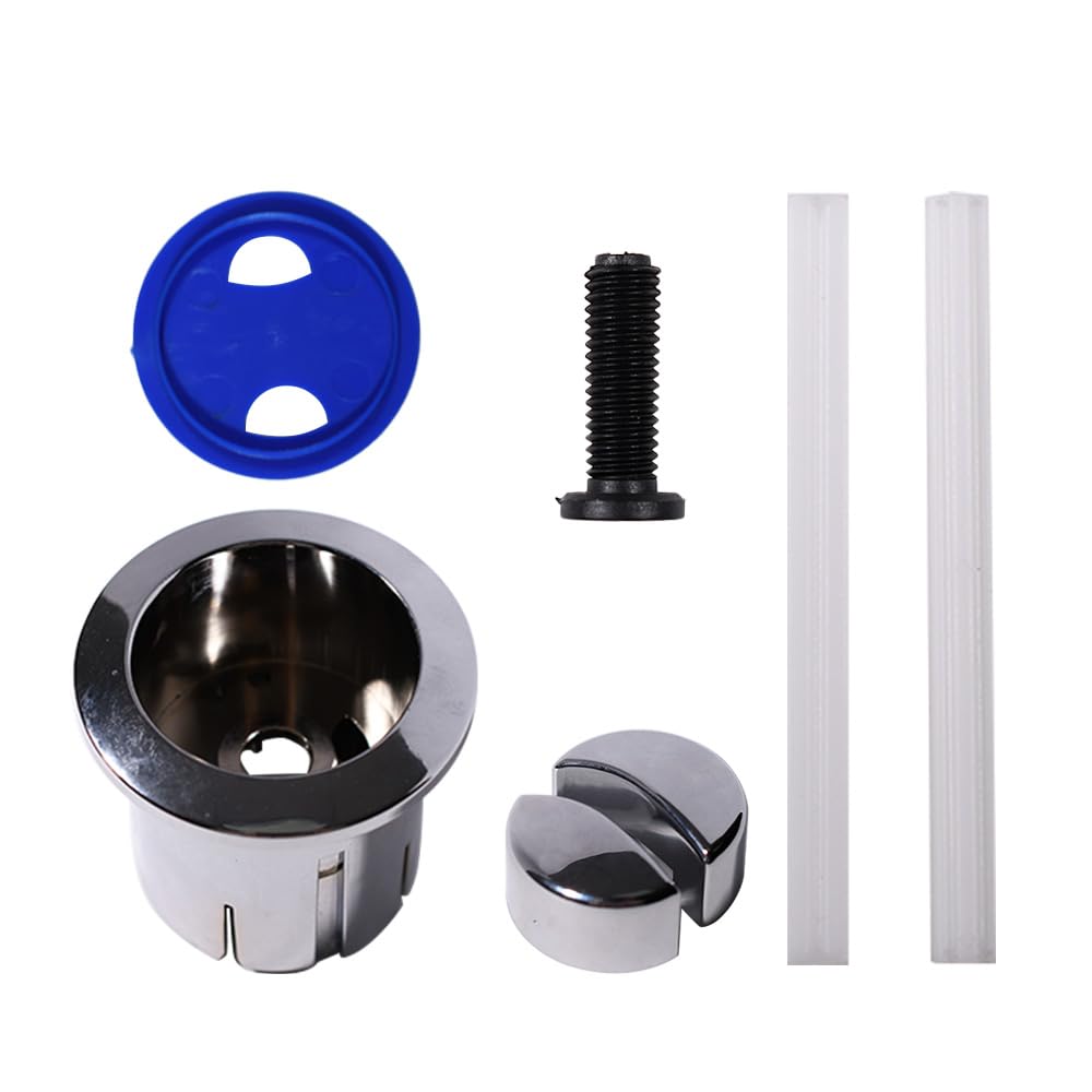 AH0002100R Compatible with Roca D1D Dual Flush Push Button & Plain Push Rods Short Body Chrome