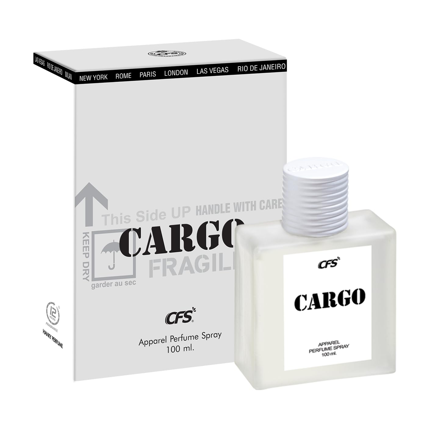 CFS Cargo White Eau De Parfum Long Lasting EDP for Men and Women 100ml | A Citurs Fresh Floral Elegance