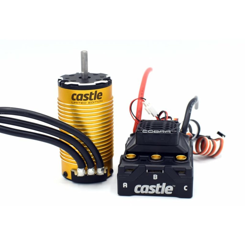 Castle Creations 010-0172-04 Cobra 8, 25.2V ESC w/Limited Edition Gold 1515-2200kV V2