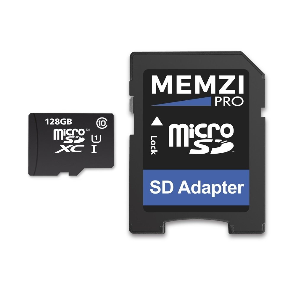 MEMZIMEMZI PRO 128GB Class 10 80MB/s Micro SDXC Memory Card with SD Adapter for ZTE Axon 7 Mini, Axon 7, Axon Mini, Axon Elite, Axon Max, Axon Lux Mobile Phones