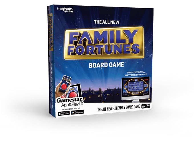 Imagination Gaming Family Fortunes Card Game, Get Ready for a Family Showdown, 150 Question Cards, 50 Fast Money Cards, Complementary App with Sound Effects from the Show