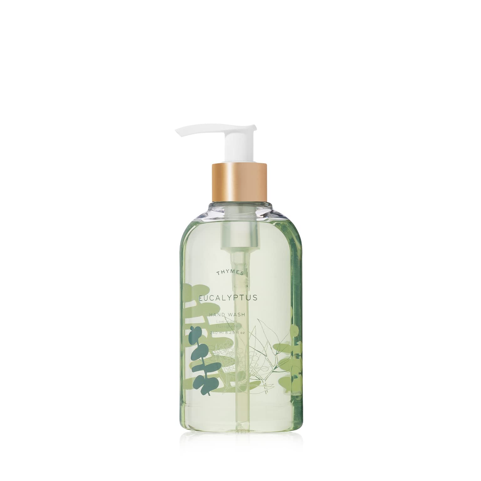 Thymes Eucalyptus Hand Wash - Liquid Hand Soap with Nourishing Ingredients - Eucalyptus Scented Skin Care Soap Dispenser - Botanical Fragrance, Glycerin & Jojoba, Lightly Scented (8.25 oz)