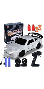 iBlivers Mini RC Drift Car with Full Proportional Throttle, 1:24 Remote Control Car 4WD Drift GT-...