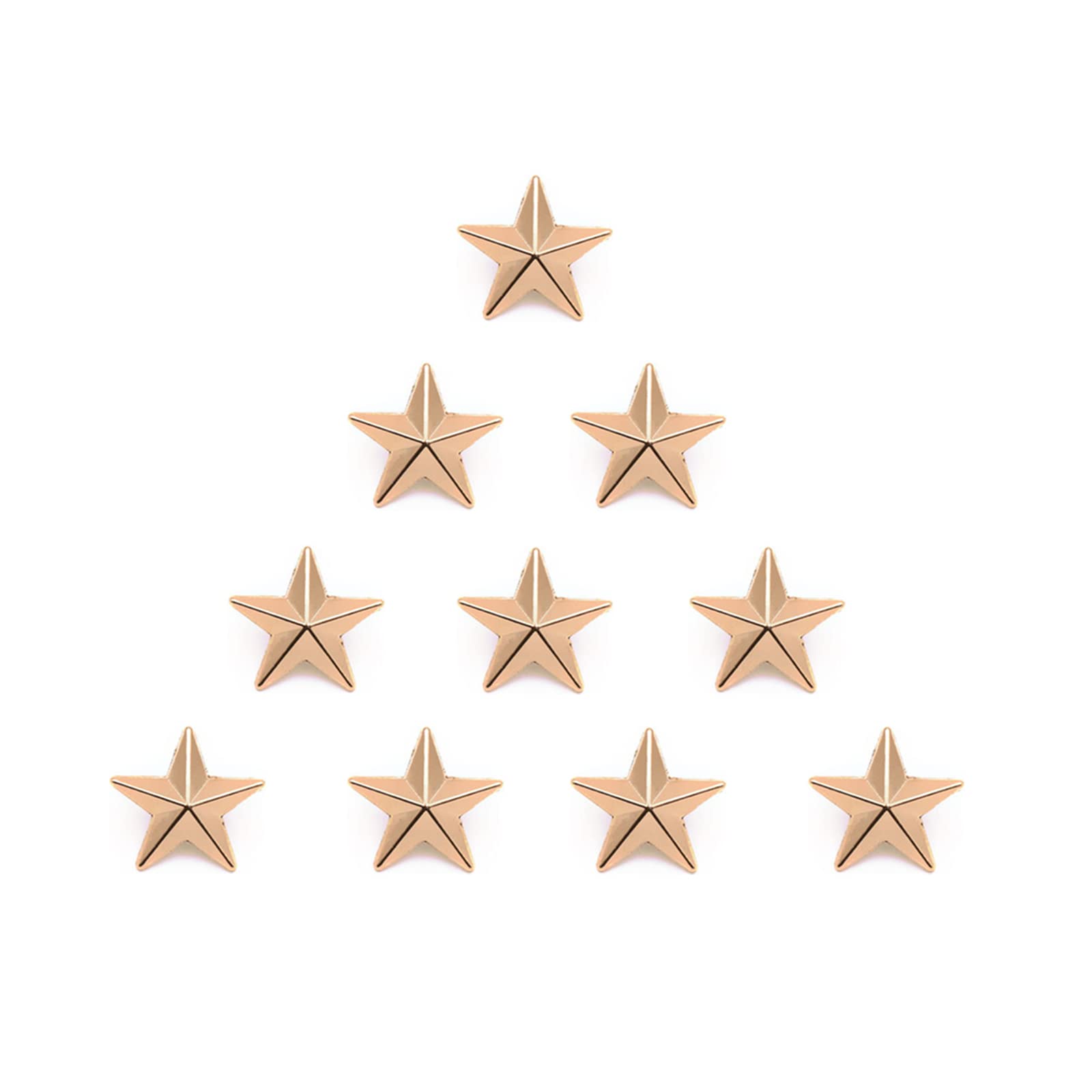 Star Badge Lapel Pin Gold Star Pin Metal Star Brooch Pins 5 Pointed Star Badges Button Pin Set for Women Men Costume Decoration DIY Crafts Safety Non-Slip Not Easy to Fall 10 Pieces 1.7cm/0.67inch