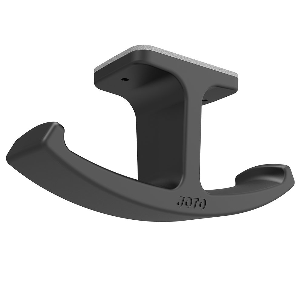 JOTO Headphone Stand Hanger, Silicone Under Desk Dual Headset Holder Mount Hook Hanger for Gaming Headphone Earphone -Black