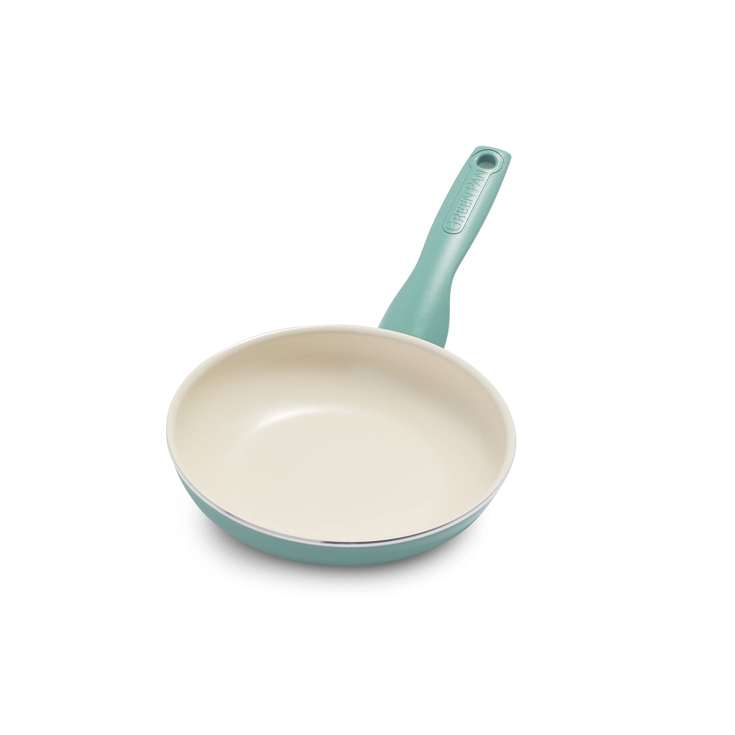 GreenPan Rio Healthy Ceramic Nonstick 7" Frying Pan Skillet, PFAS-Free, Dishwasher Safe, Turquoise