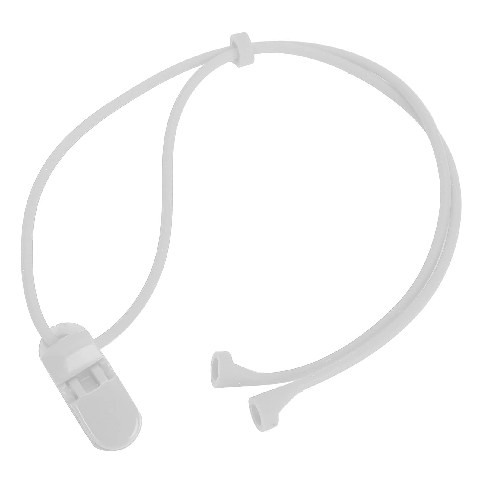 Anti-Lost Lanyard, Hearing Aid Lanyard 11.8in Silicone for Adults for BTE for Seniors for Kids(White)