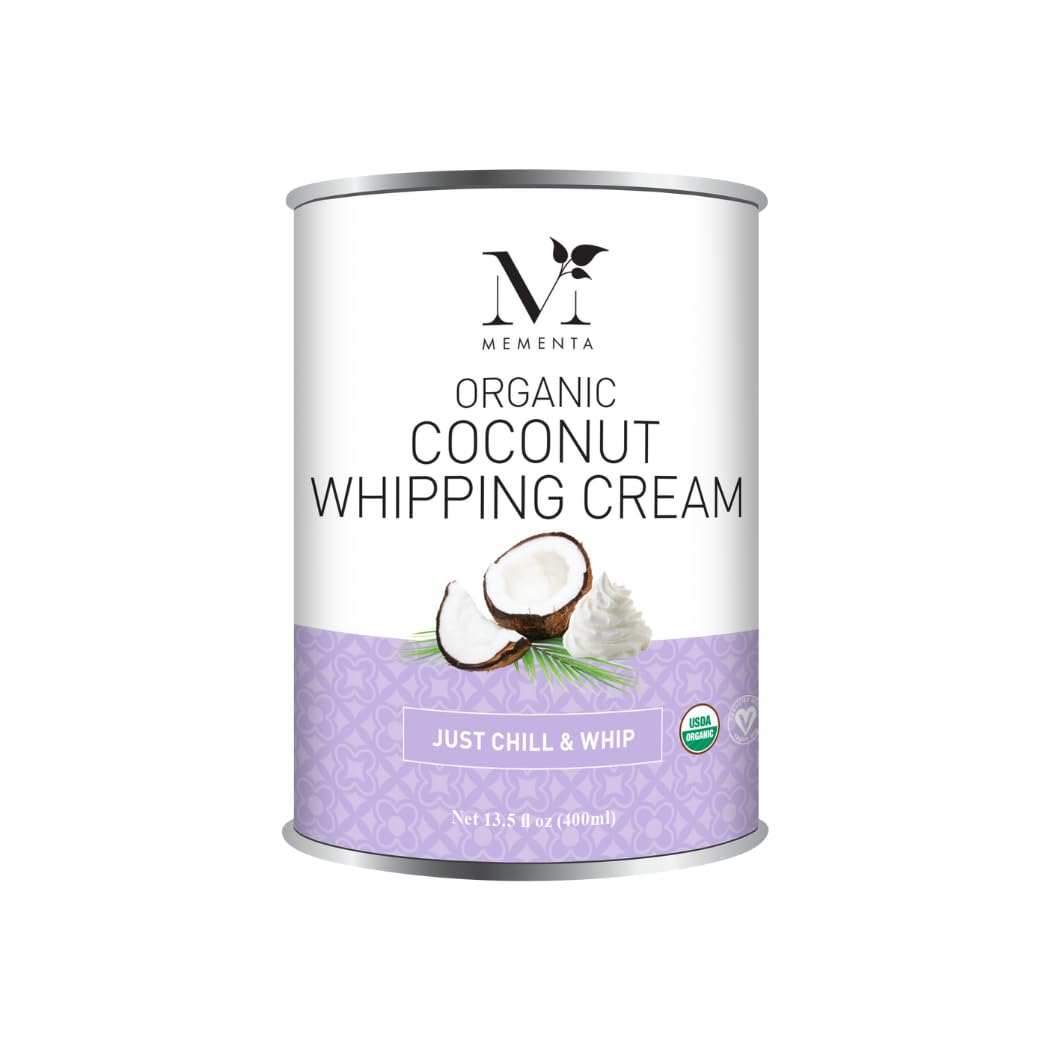 Mementa Organic Coconut Whipping Cream, Vegan, 400ml, 13.5 Fl Ounce (Pack of 1)