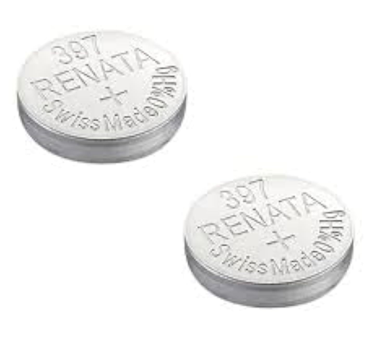 Renata 397 SR726SW Batteries - 1.55V Silver Oxide 397 Watch Battery (2 Count)