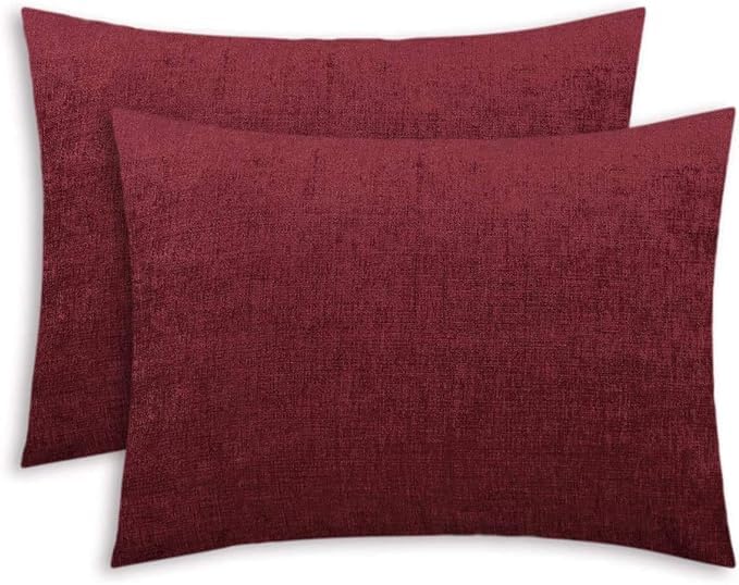 IMSmartMart Black Hosiery Cotton Hard Bed Pillow | 16" x 25" Medium Hard Pillow (Maroon) - Perfect Neck Support (02 Count)