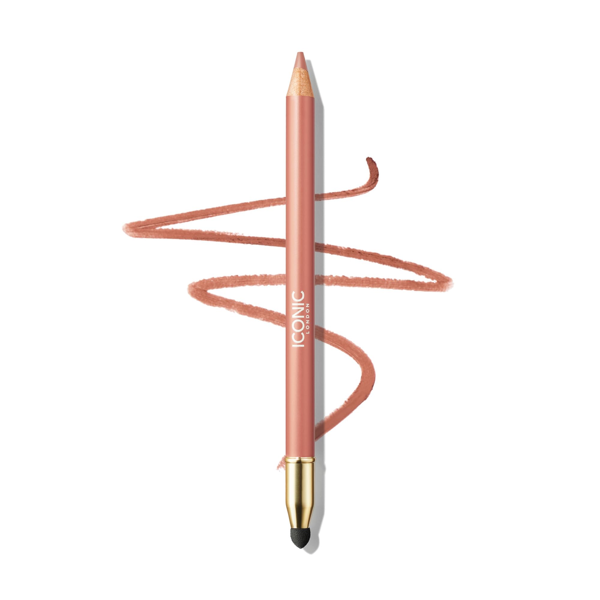 ICONIC LONDON Fuller Pout Sculpting Lip Liner | Blendable, Dual Ended Lip Liner with Creamy Colour and Lip Sponge for Buffing, Cruelty-Free, Vegan Makeup