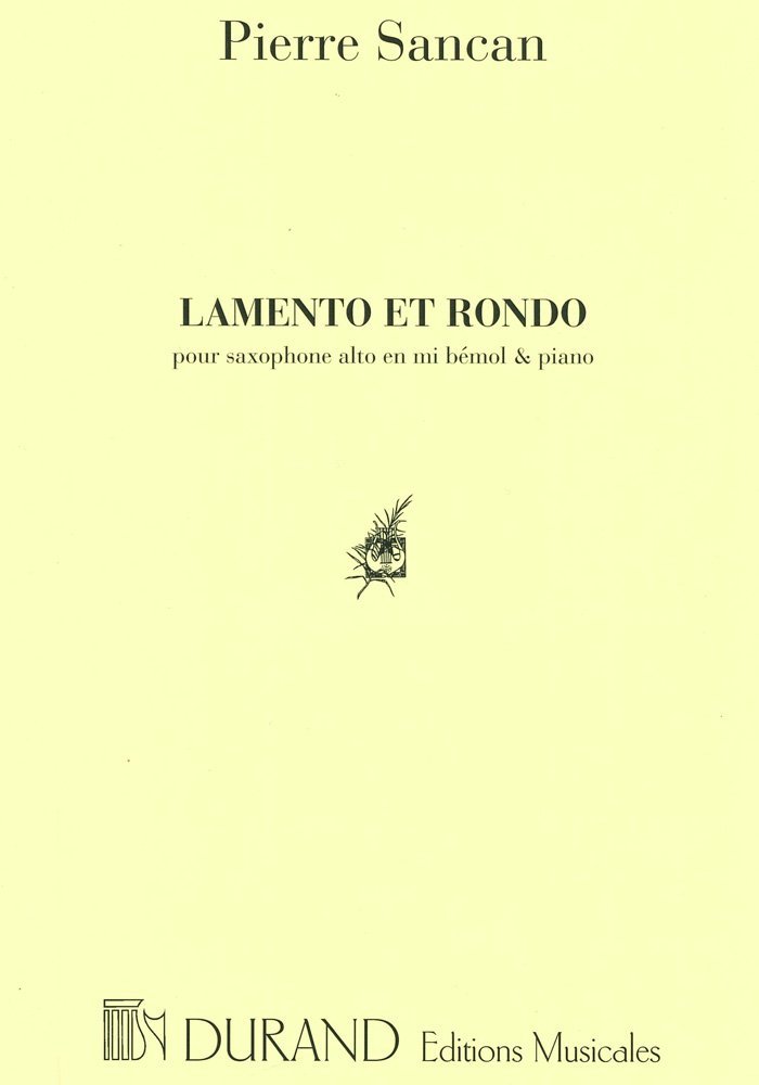 Lamento Et Rondo for Alto Saxophone and Piano Paperback – January 1, 2001