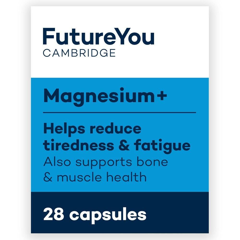 Magnesium+ 575mg Supplement – 28 High Strength Magnesium Capsules – Magnesium Lactate & Vitamin B6 Health Supplements to Reduce Tiredness & Support Bone Health – Supplements by FutureYou Cambridge