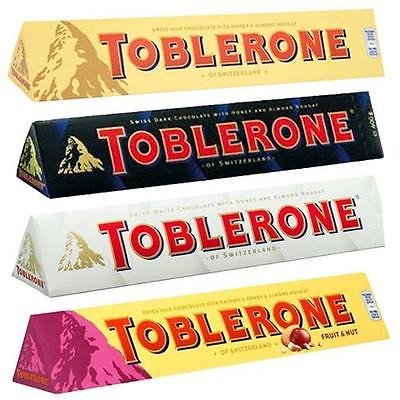 Toblerone Ultimate 4 Pack - 360g Each - Milk Chocolate, Fruit & Nut, White Chocolate & Dark Chocolate