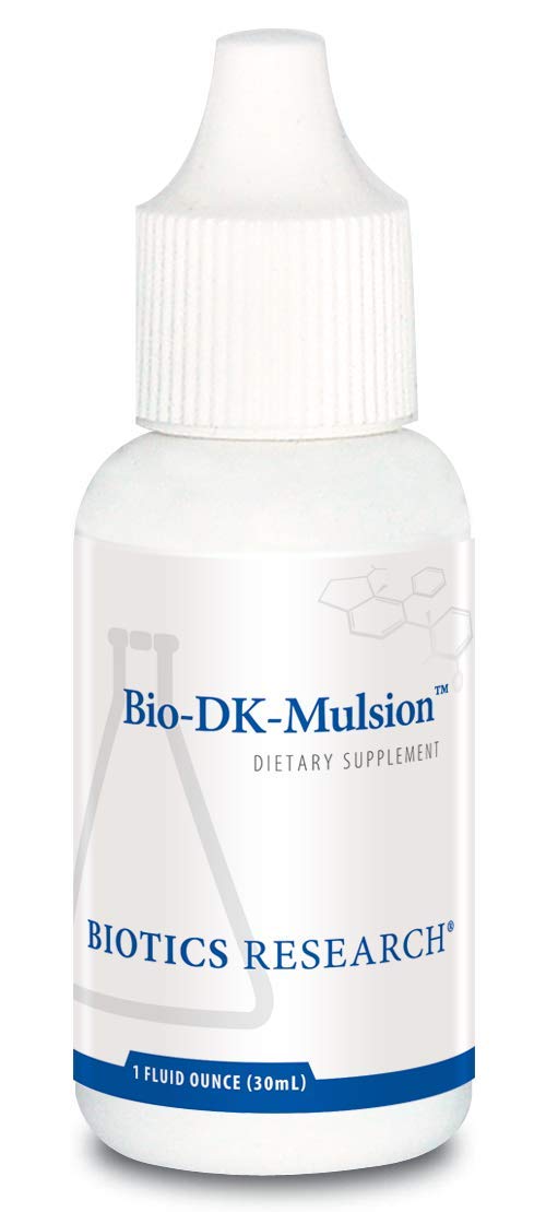 Biotics Research Bio-DK-Mulsion™ - 125 mcg (5000 IU) Emulsified Vitamin D3 and 300 mcg Vitamin K per Serving, MK-7, Stronger Bones, Heart Health, Musculoskeletal Strength, Healthy BMI 1 fl oz