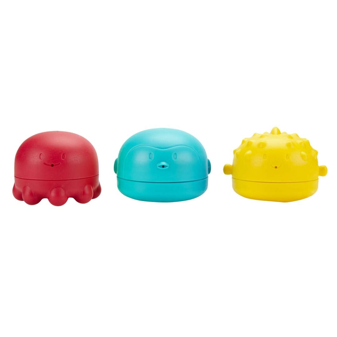 Ubbi Squeeze and Switch Silicone Mold Free Bath Toys for Toddlers and Baby