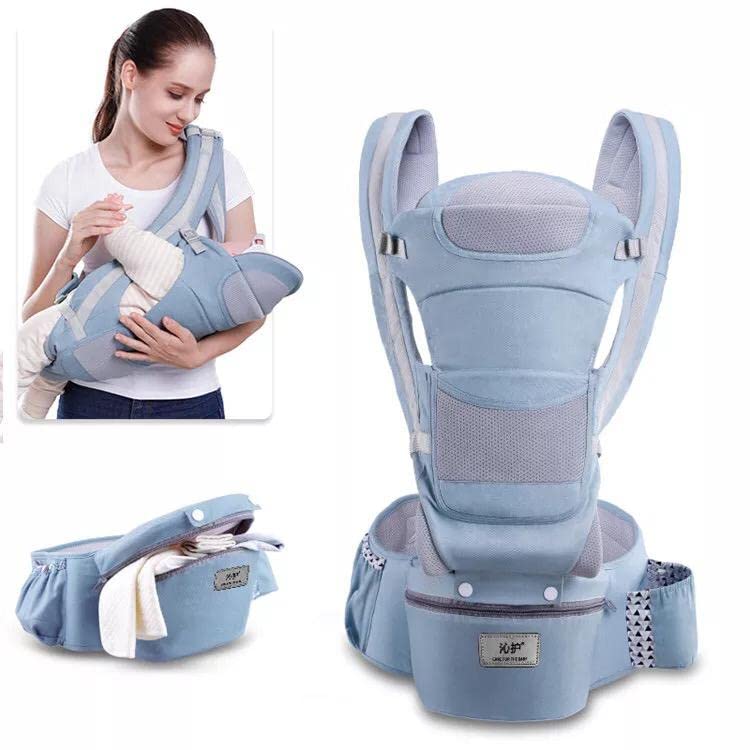 Baby Carrier with Hip Seat Baby Waist Stool Baby Carrier with Storage Box Baby Holder Breathable Comfortable Front Facing Back Sling Separable for Newborn Infant Toddler 3-36 Months Women Four Seasons