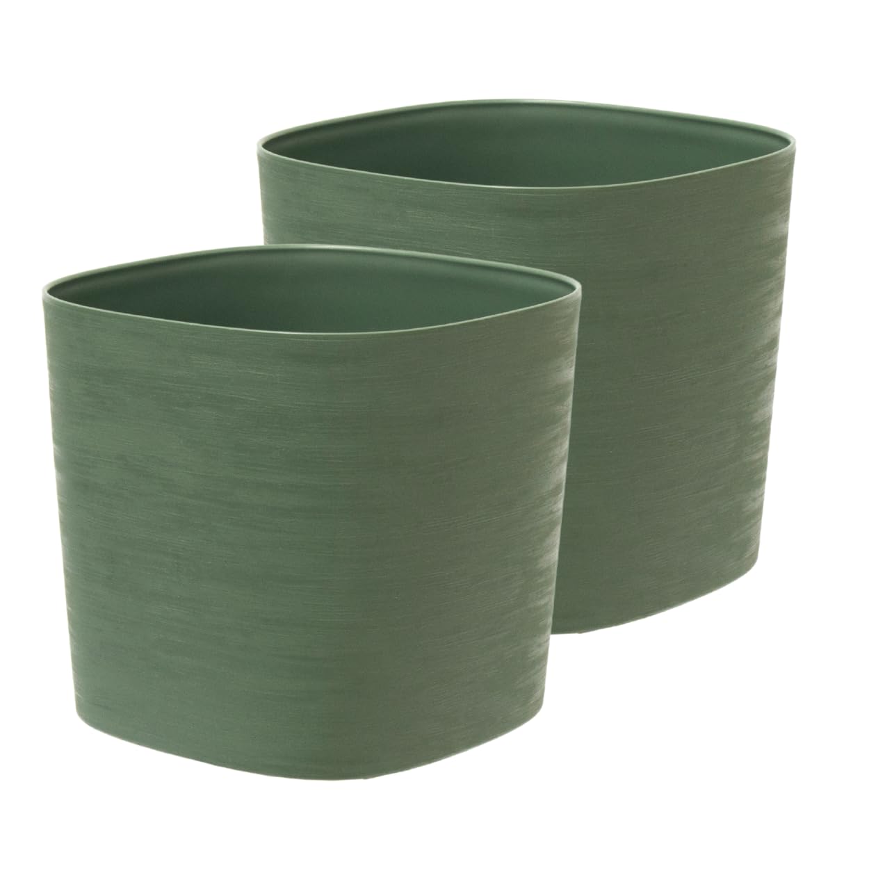 TeraplastRecyclable Planter Pot | 100% Made from Waste & Recycled | Made in Italy | Self Watering | Capri Forest 2pk, Large