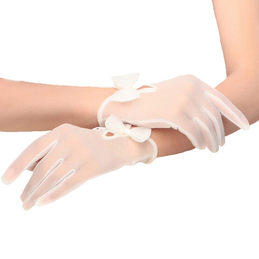 VivivalueWomen Lace Bridal Bride Short Gloves Wrist Wedding Party Costume Prom