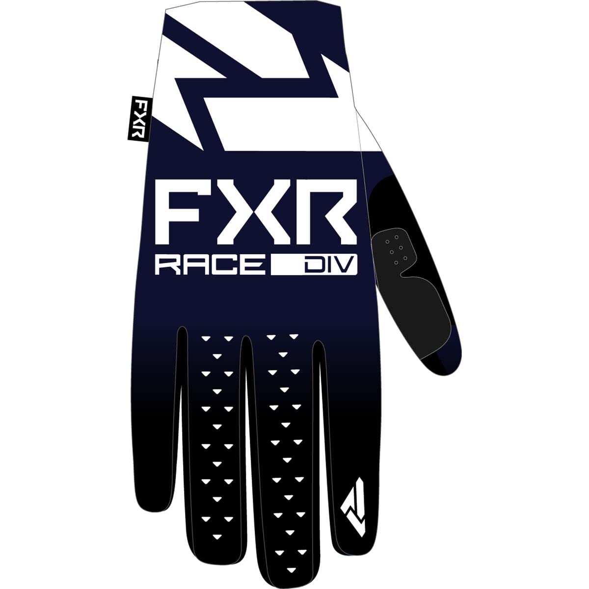 FXRPro-Fit Lite MX Gloves Slip On Secure Durable AX Suede Palm Navy/Black Fade