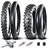 HOLATO Rear 80/100-12 3.00-12 Front 60/100-14 2.50-14 Tire and Inner Tube for 110cc 125cc CRF70 CRF110 KLX110 TTR90 PW80 RM60 RM65 TaoTao DB14 SSR Apollo Coolster Dirt Pit Bike Motorcycle Heavy Duty