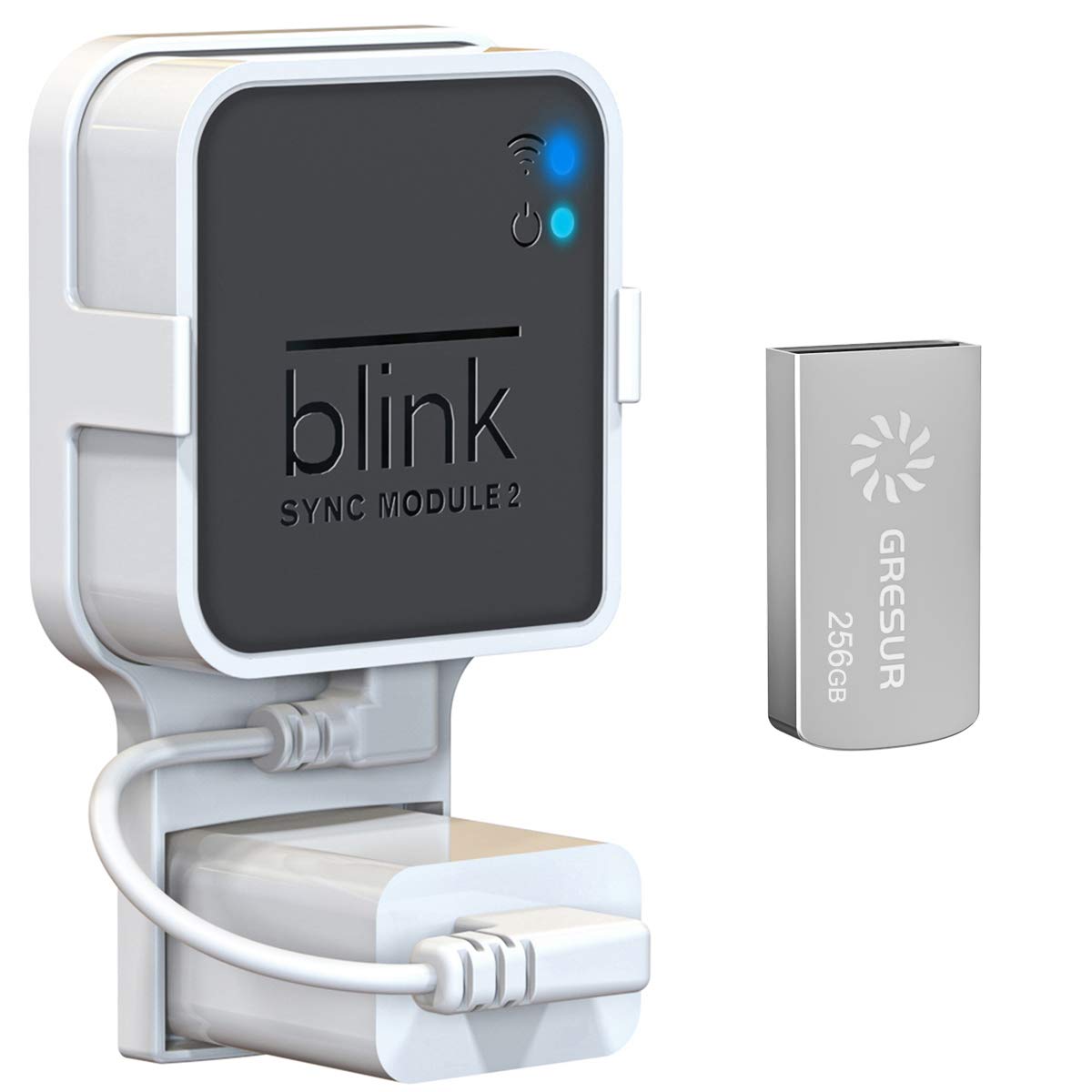 256GB USB Flash Drive for Local Video Storage with The Blink Sync Module 2 Mount (Blink Add-On Sync Module 2 is NOT Included)