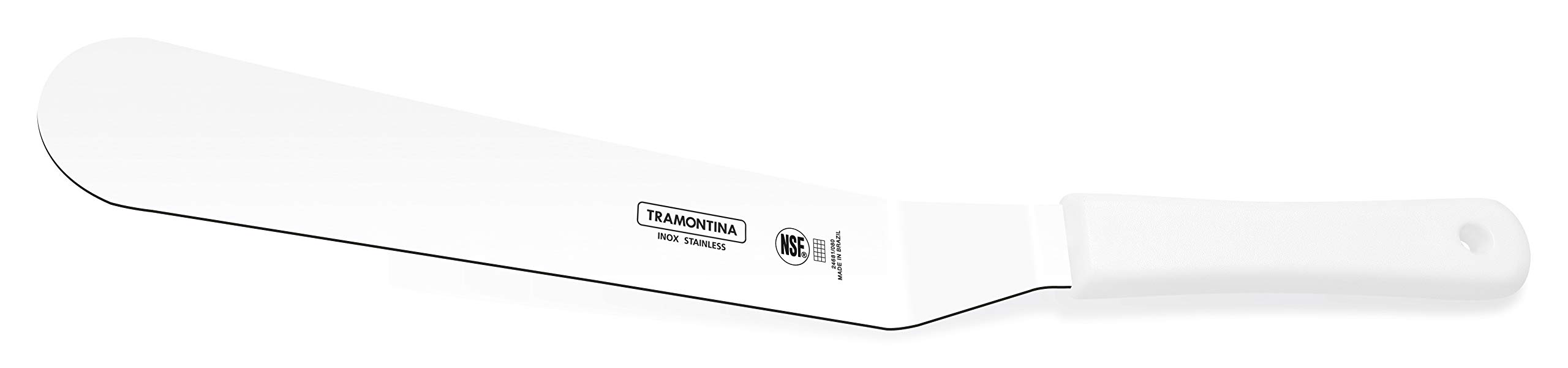 TramontinaProfessional 10 Inches Bakers Spatula with Stainless Steel Blade and White Polypropylene Handle