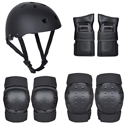 THE WHITE SHOP Child & Adults Rider Series Protection Gear Set for Multi Sports Scooter, Skateboarding, Roller Skating, Protection for Beginner to Advanced, Helmet, Knee and Elbow Pads with Wrist Guar