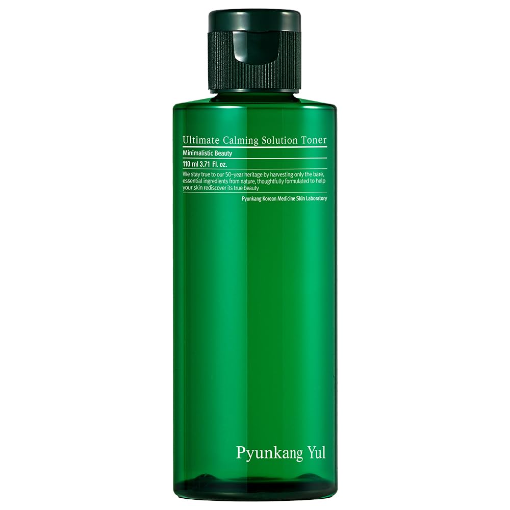 [PKY] Pyunkang Yul Ultimate Calming Solution Toner with Honeysuckle Flower, Ceramides, Hyaluronic Acid, Centella Asiatica, for Moisturized, Nourishing, Sensitive, Tired Facial Skin 3.71fl.oz.