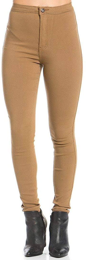 Super High Waisted Stretchy Skinny Jeans for Women (S-3XL) Mocha