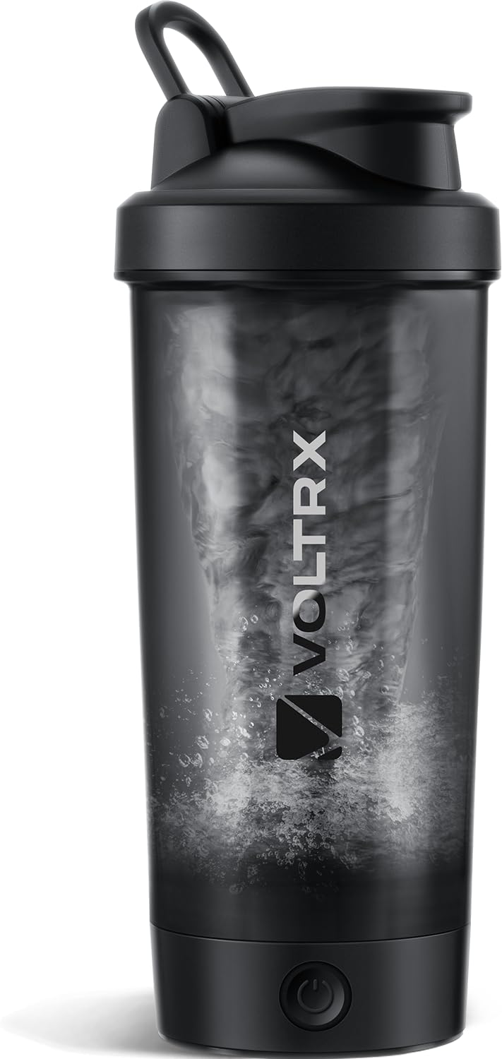 VOLTRX Protein Shaker Bottle, Titanus USB C Rechargeable Electric Protein Shake Mixer, Shaker Cups for Protein Shakes and Meal Replacement Shakes, BPA Free, 24oz