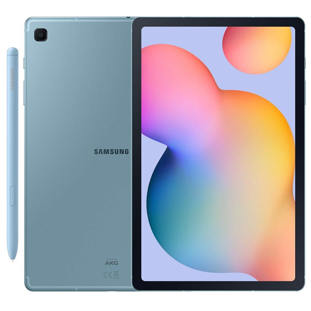 Samsung Electronics Galaxy Tab S6 Lite with S Pen (64GB, WiFi + Cellular, 4G Lte, GSM Unlocked, P615, International Model, Angora Blue)