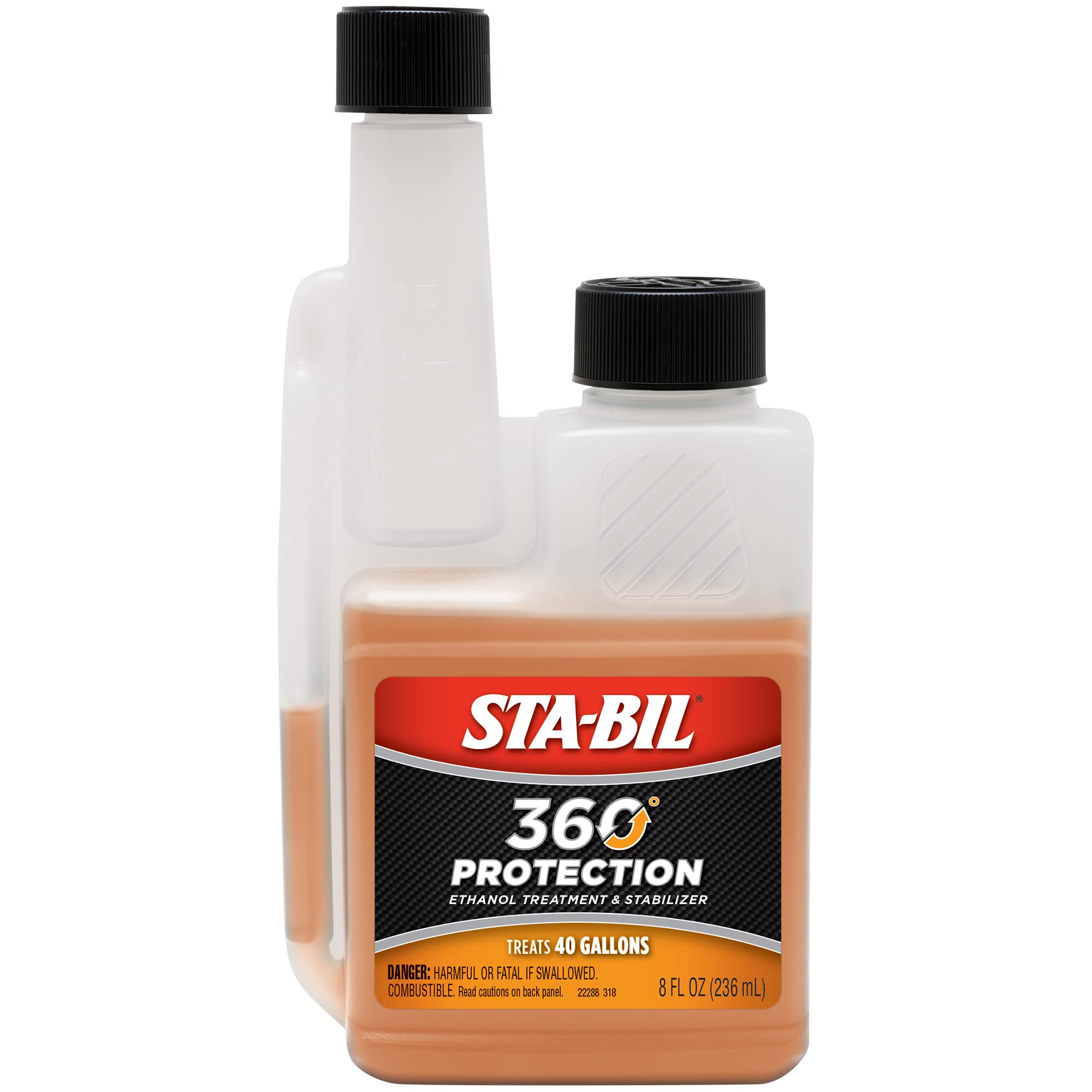 STA-BIL 360 Protection Ethanol Treatment & Fuel Stabilizer - Full Fuel System Cleaner - Fuel Injector Cleaner - Increases Fuel Mileage - Protects Fuel System - Treats 40 Gallons - 8 Fl. Oz. (22288)