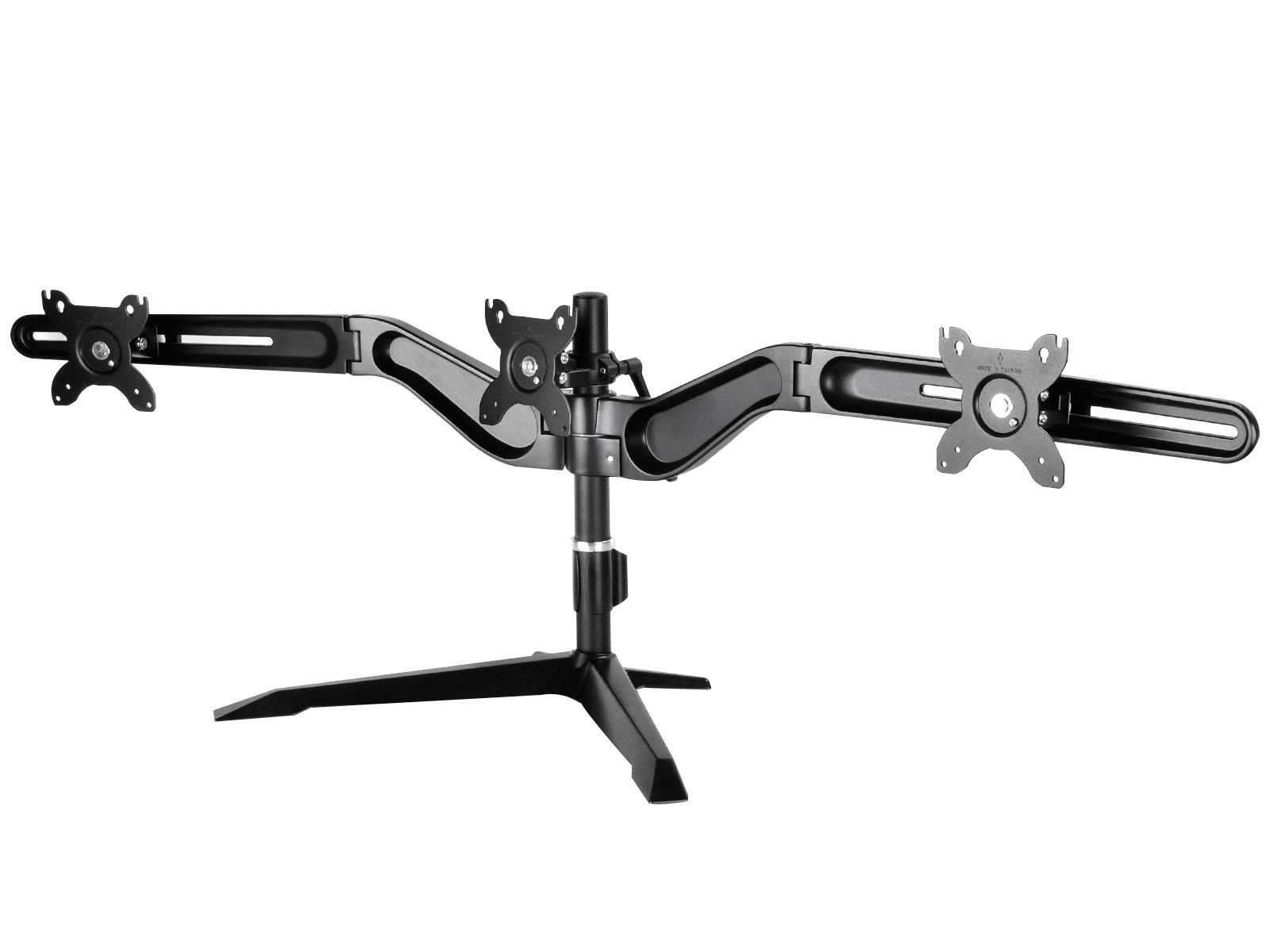 SilverStone Technology Silverstone Tek Triple Lcd Monitor Desk Stand With 90 Degrees Rotation Up To 24-Inch (Arm31Bs)