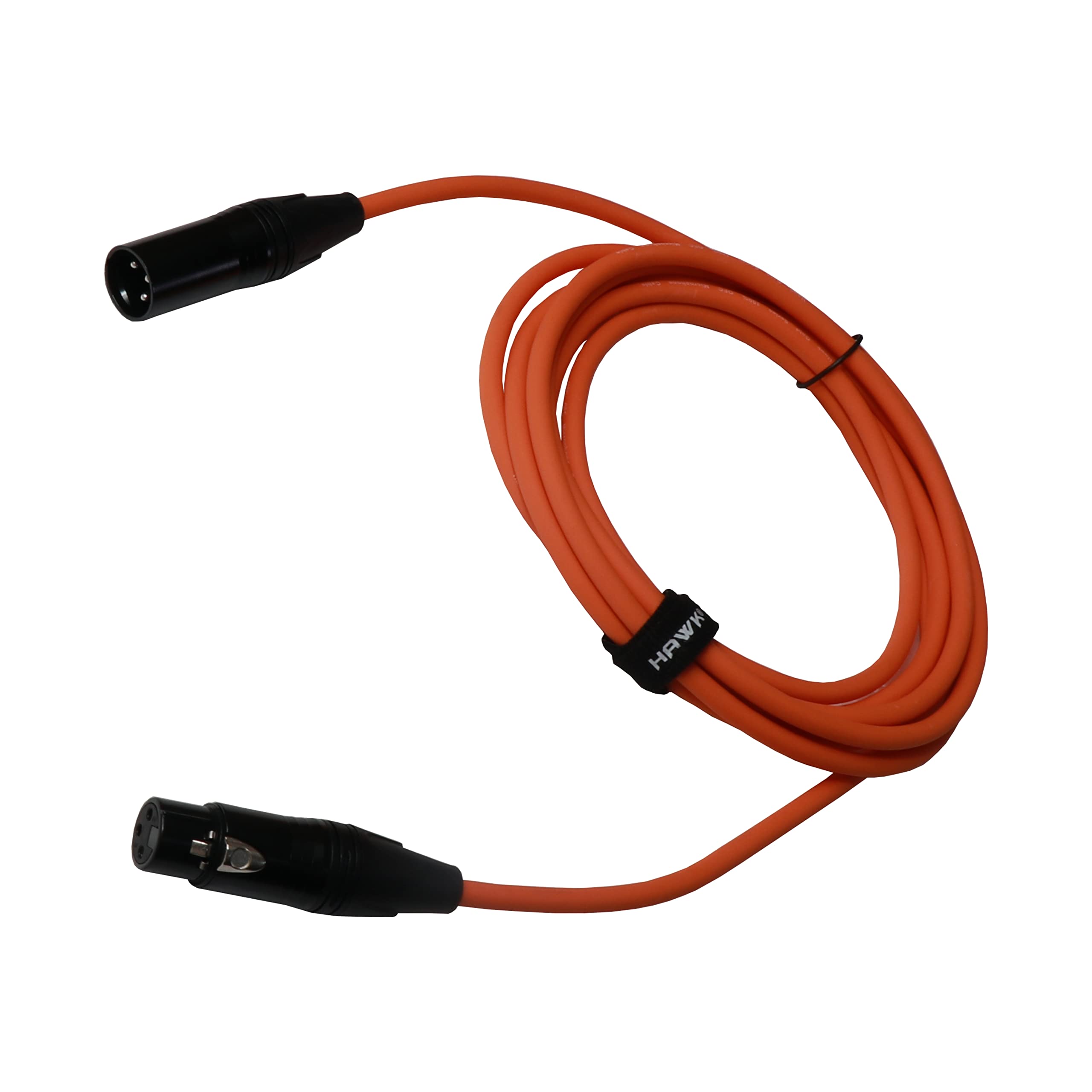 Hawk Proaudio Hawk Sxfg010 Gold Series Xlr Male To Female Microphone Cable With Cable Tie - 3 Meter (Orange Color), ?Orange