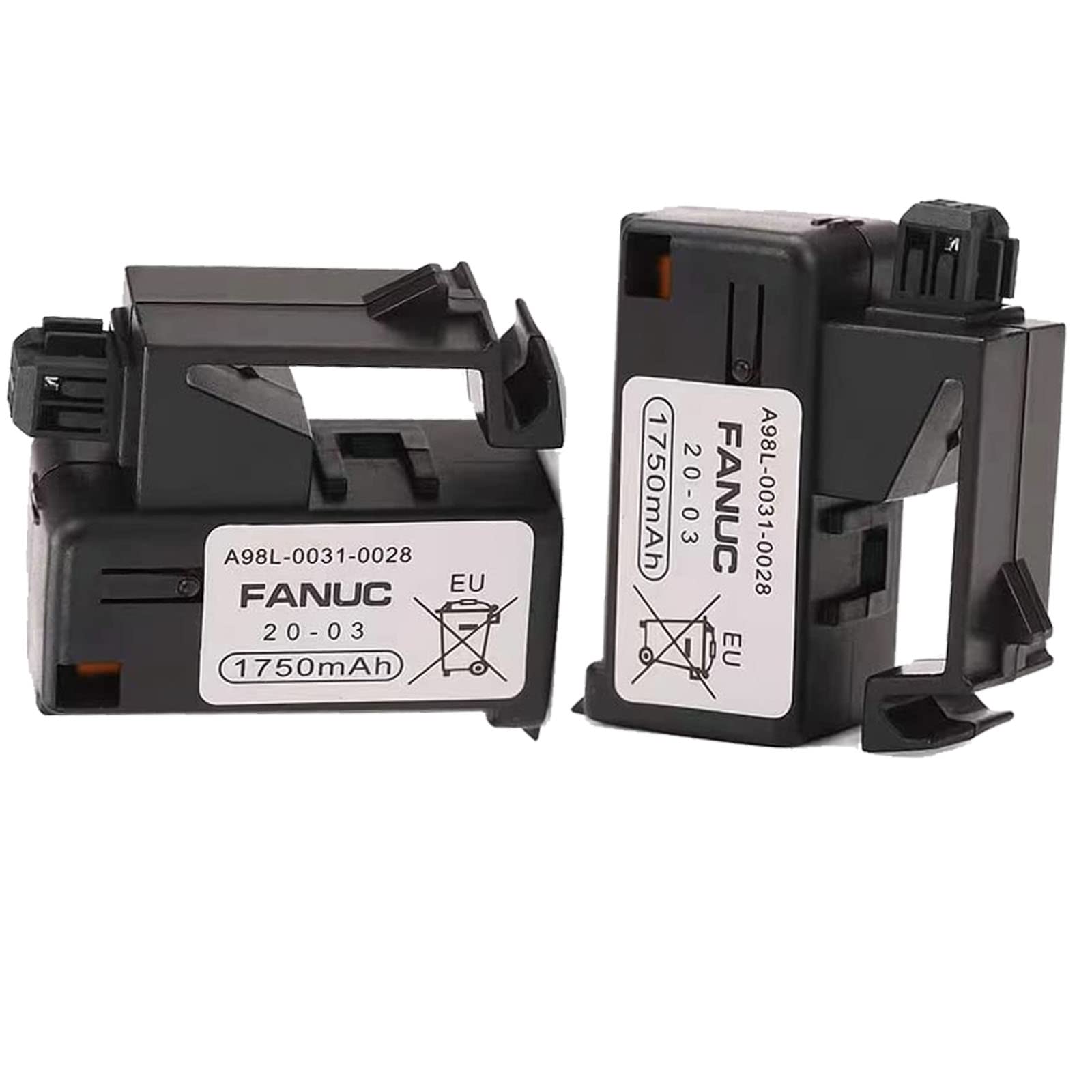 HZH (2Pack) 3V 1750mAh A98L-0031-0028 PLC Lithium Replacement for FANUC A02B-0309-K102,A98L-0031-0028 CNC Machine Controler Battery