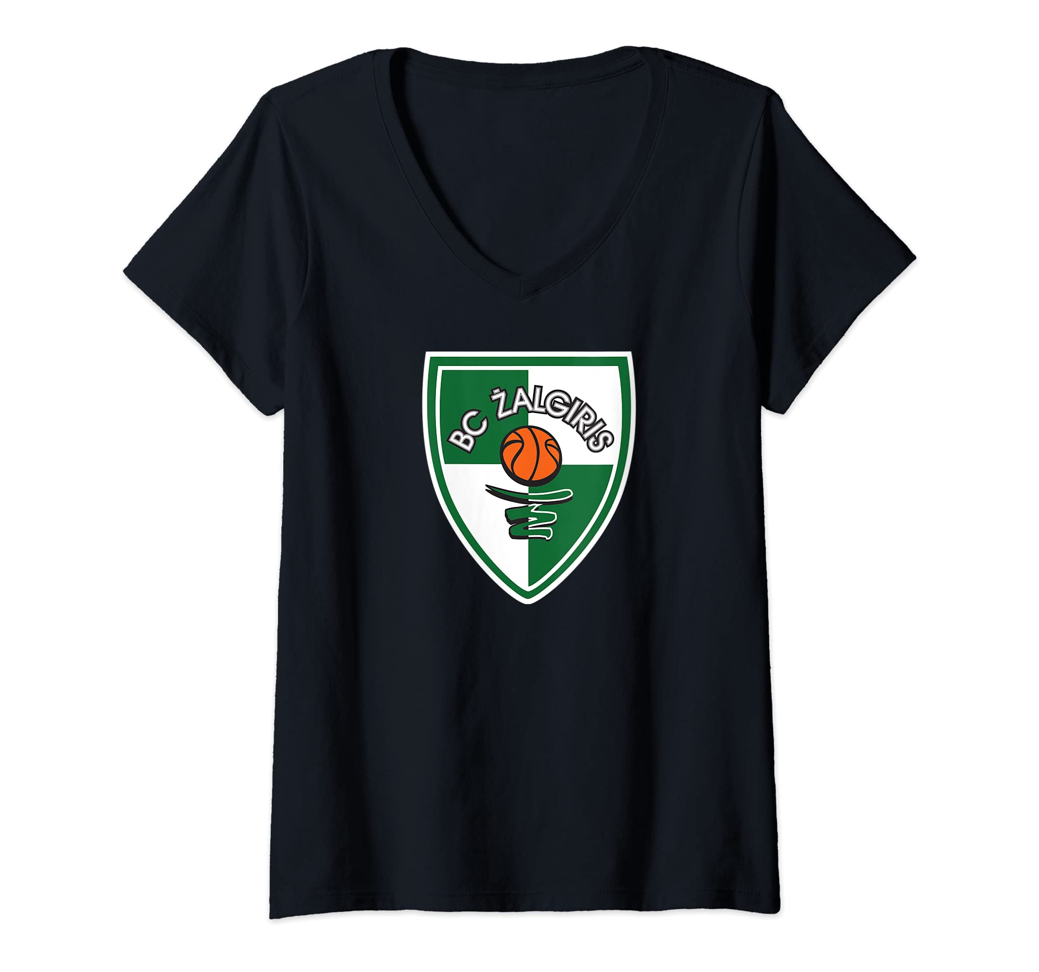 Womens BC Zalgiris Lithuania - Lietuva Got Game by Lithuania Strong V-Neck T-Shirt