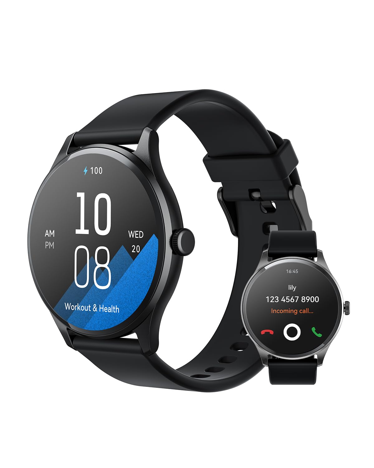 truefreeWatch GT2 Smartwatch with Bluetooth Calls/Smart Notifications, Fitness Tracker with 100+ Sport Modes, Blood Oxygen/Heart Rate/Sleep/Stress Health Monitor, DIY Dials, IP68 Waterproof