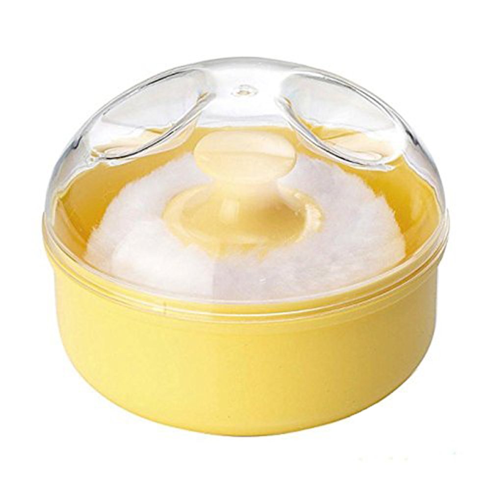 1 Piece Soft Face Body Powder Puff Sponge Box Case Cosmetic Container [RANDOM COLOR]