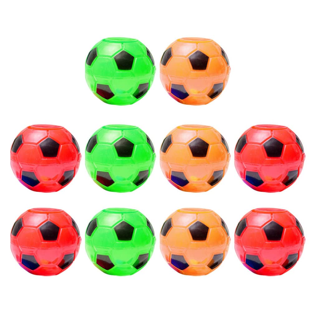 STOBOK Fidget Spinners Soccer Balls Toys, Mini Rotatable Stress Balls Fidget Rotating Ball Spinning Toys Fidget Toy Small Sensory Gadget Hand Focus Toy for Kids Adults 10pcs